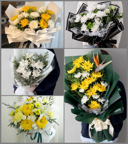河南南阳卧龙区王村乡谢沟村白事花束代送